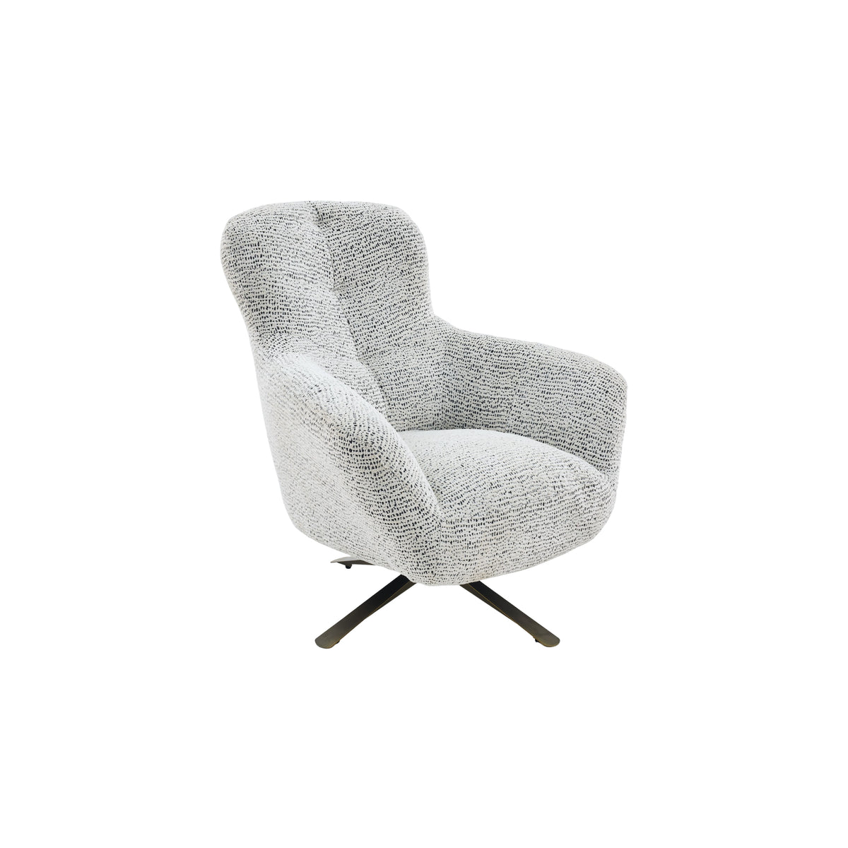 Fauteuil Nena Draaibaar Stof Bruin Starfurn