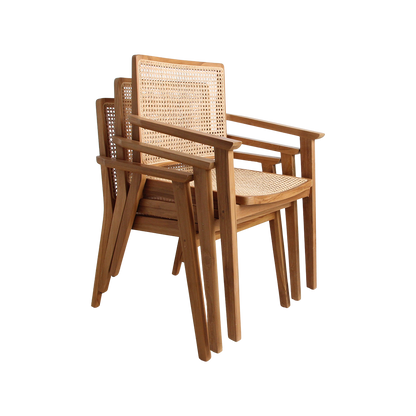 Nova Eetkamerstoel Teak Set van 2 Raw Materials