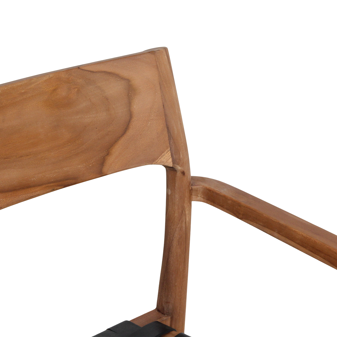 Freya Eetkamerstoel met Armleuning Leer Zwart Set van 2 Raw Materials