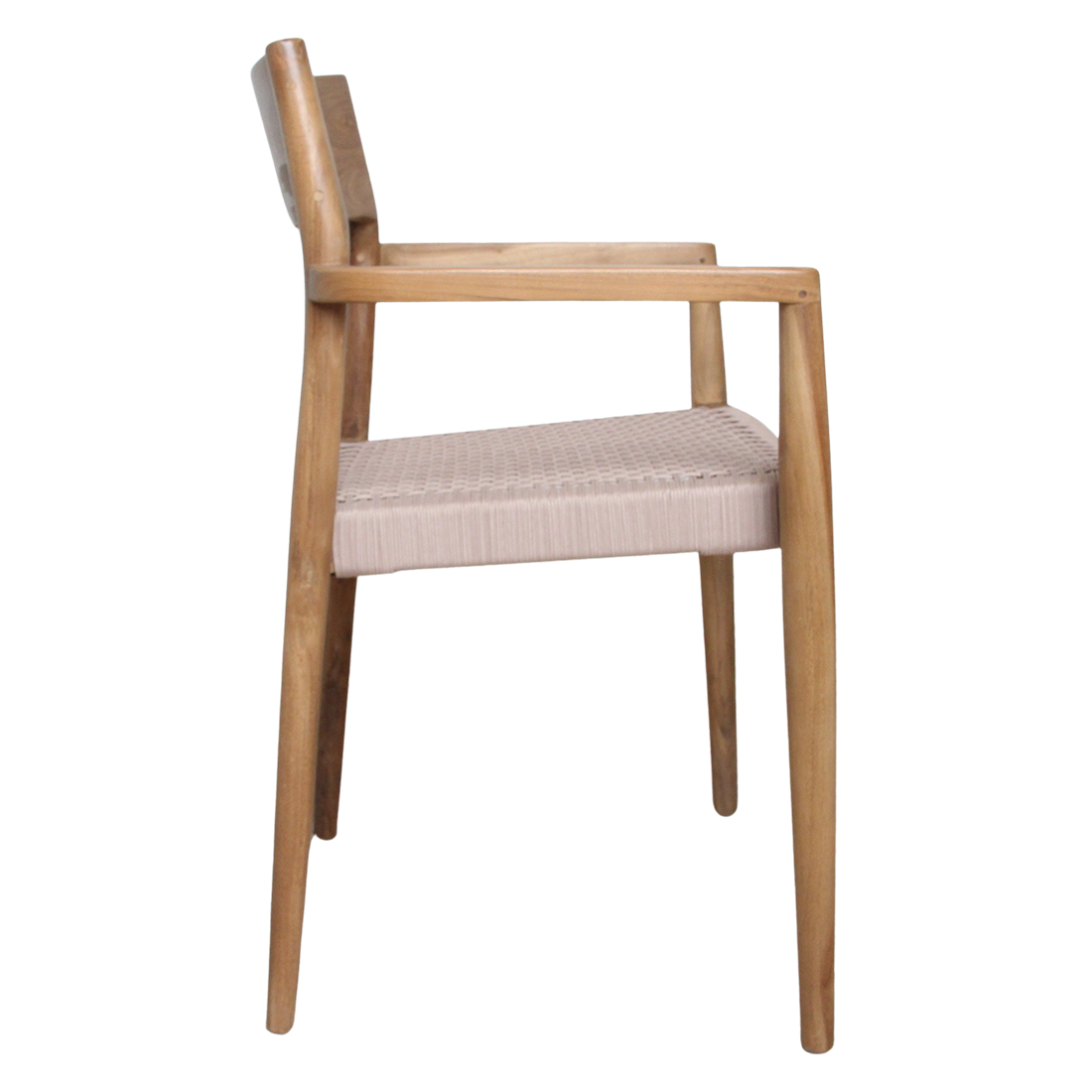 Freya Teakhouten Eetkamerstoel met Armleuning Naturel Set van 2 Raw Materials