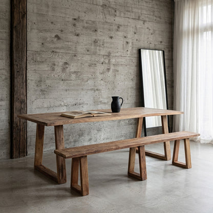 Teakhouten Eettafel Farmwood 240cm Raw Materials