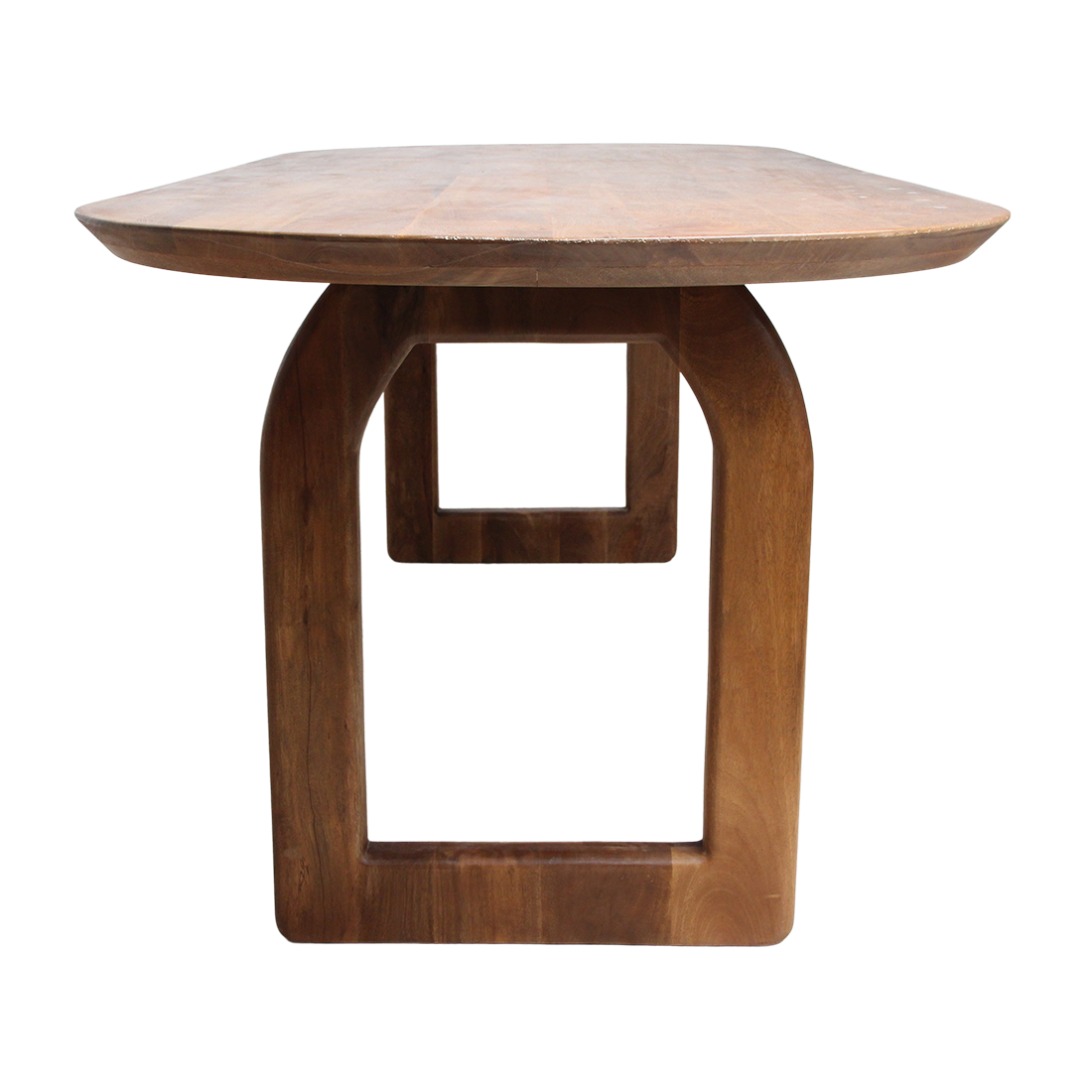 Bullnose Eettafel Open Bruin 180cm Raw Materials