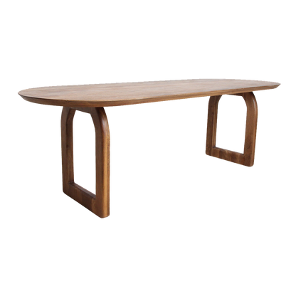 Bullnose Eettafel Open Bruin 200cm Raw Materials