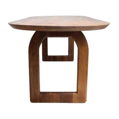 Bullnose Eettafel Open Bruin 200cm Raw Materials