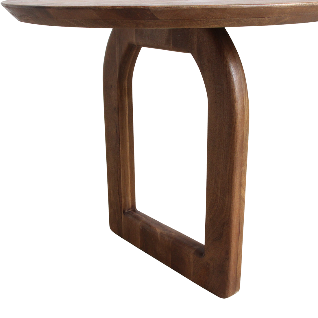 Bullnose Eettafel Open Bruin 200cm Raw Materials