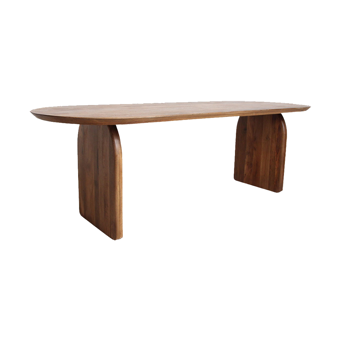 Bullnose Eettafel Gesloten Bruin 200cm Raw Materials