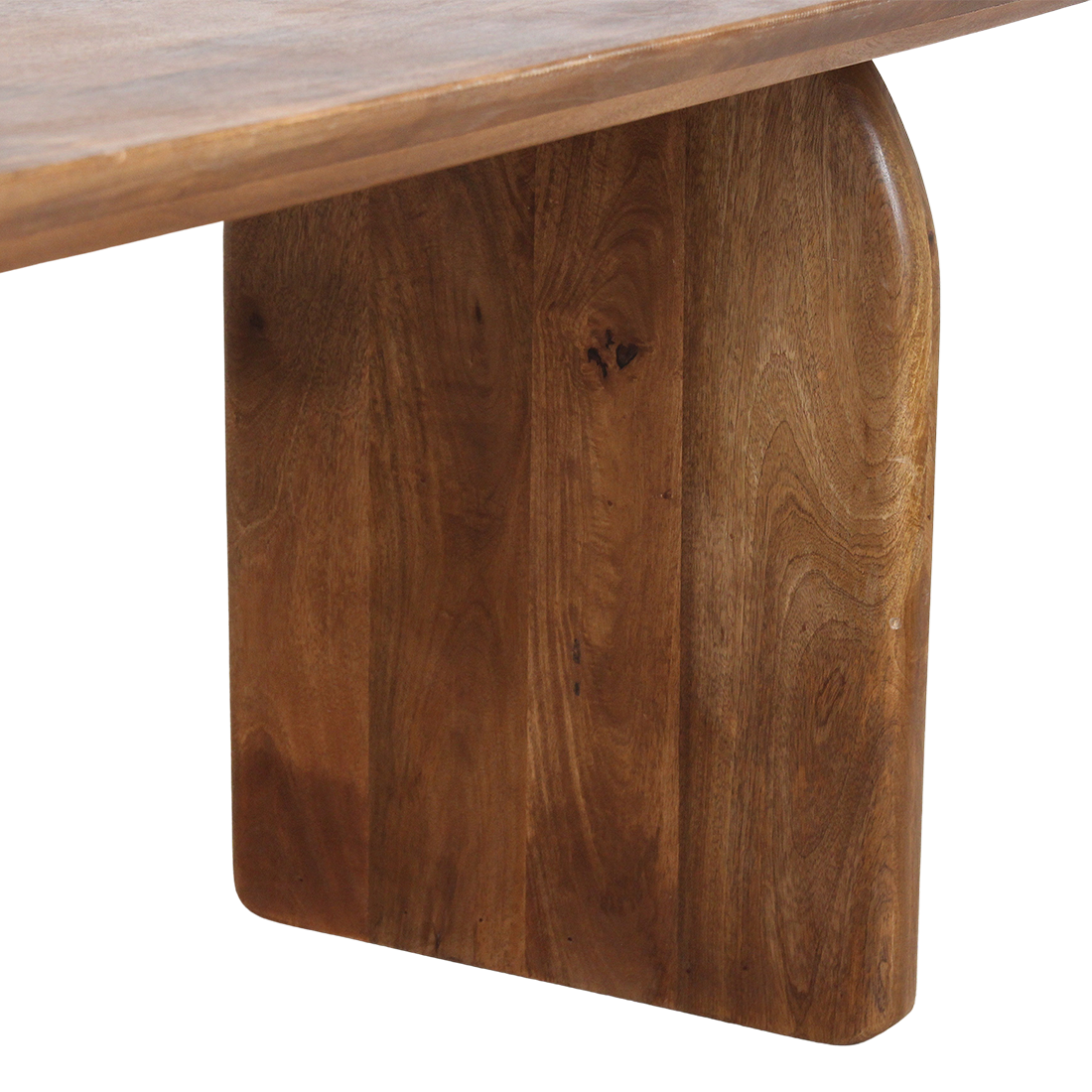 Bullnose Eettafel Gesloten Bruin 200cm Raw Materials