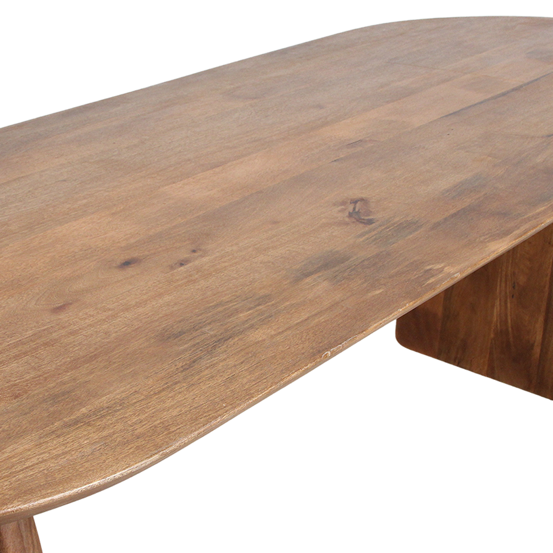 Bullnose Eettafel Gesloten Bruin 200cm Raw Materials