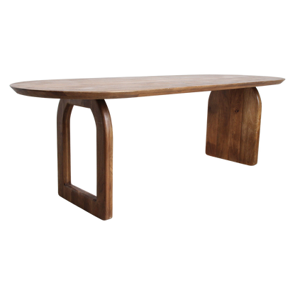 Bullnose Eettafel Mix bruin 240cm Raw Materials