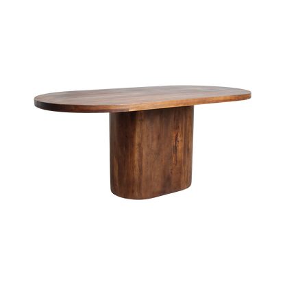 Eettafel Bullnose Oblong Ovaal Mangohout 180cm Raw Materials