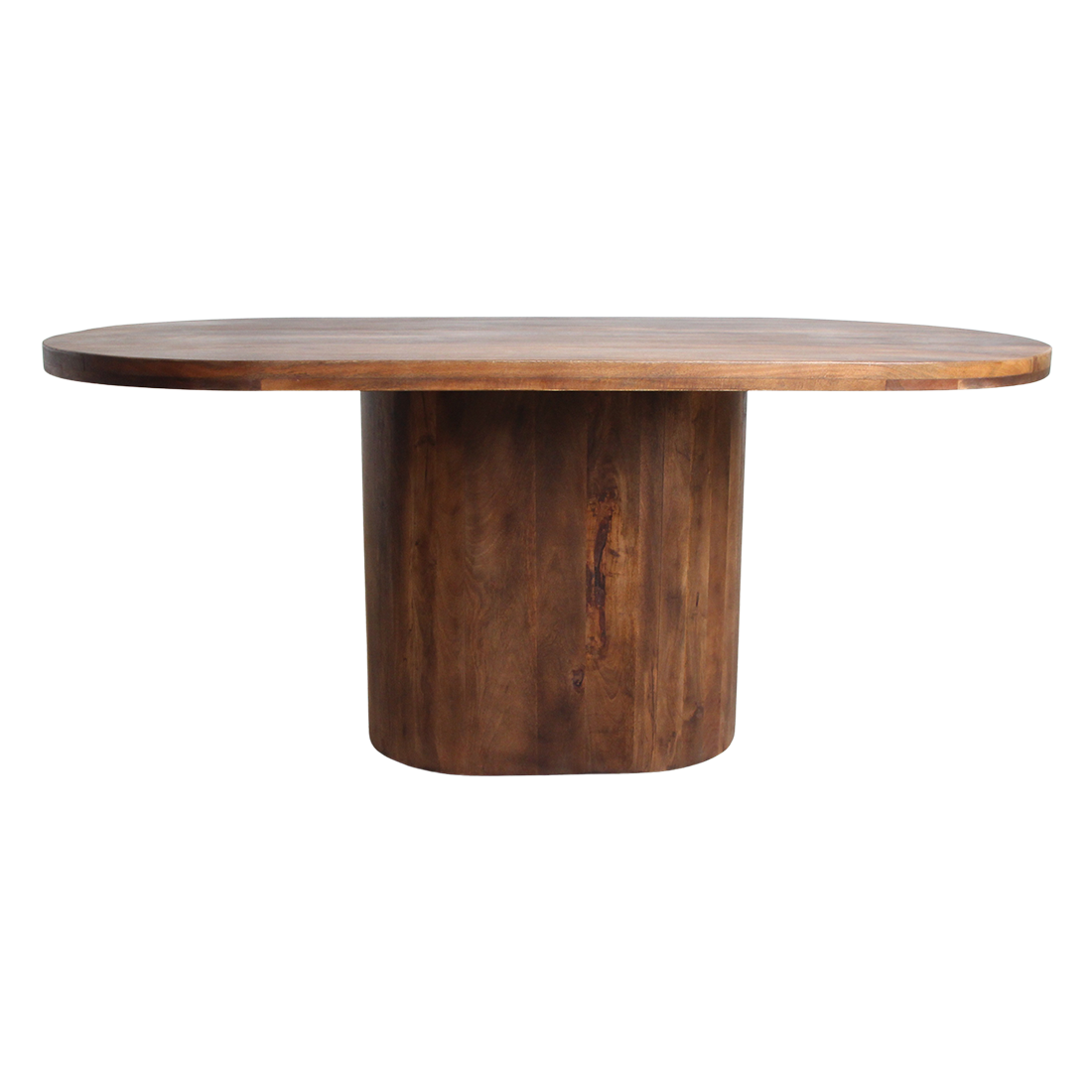 Eettafel Bullnose Oblong Ovaal Mangohout 180cm Raw Materials
