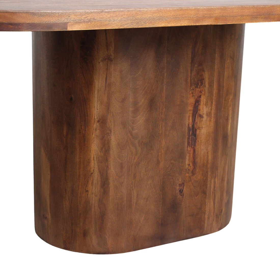Eettafel Bullnose Oblong Ovaal Mangohout 240cm Raw Materials