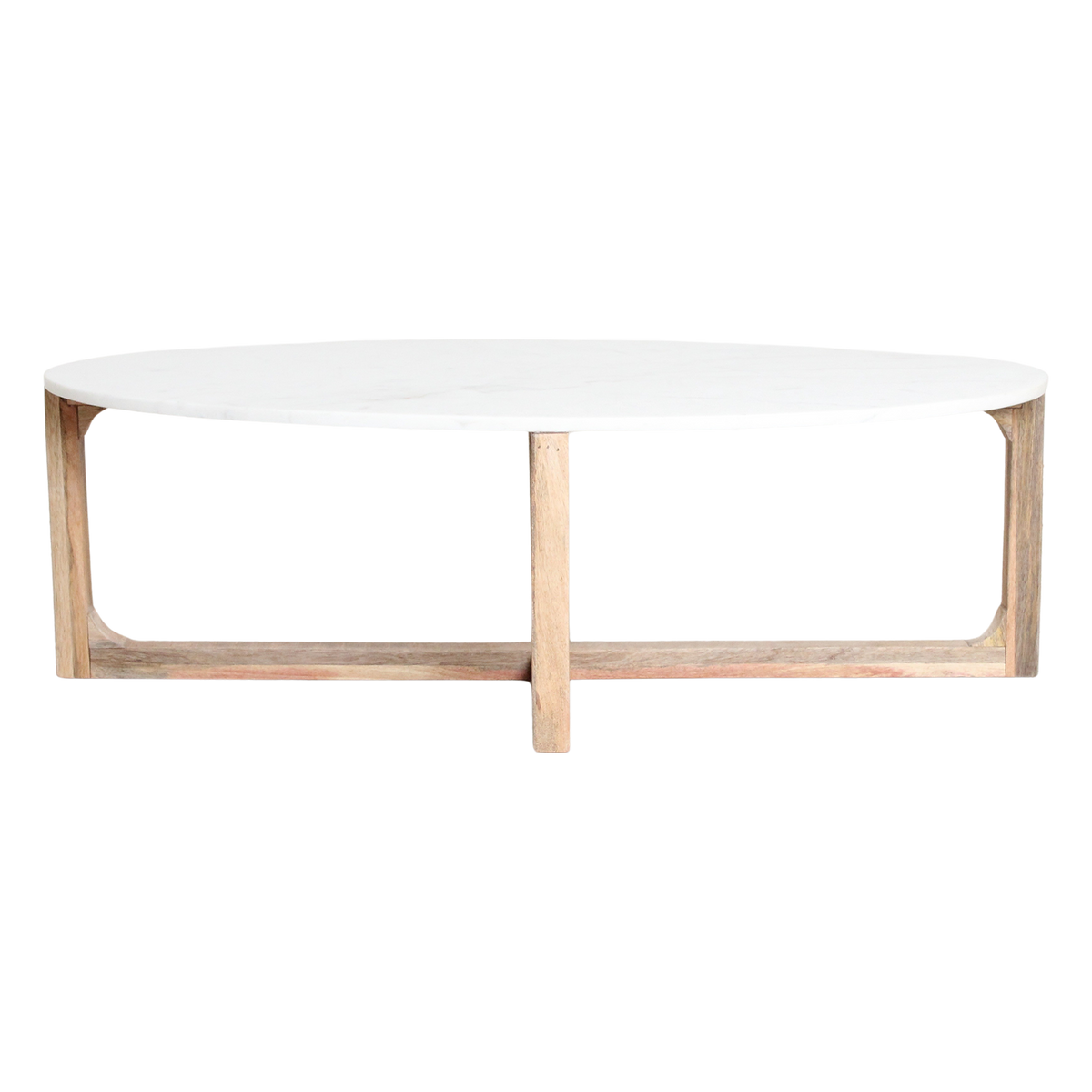 Salontafel Marmer Ovaal Wit Raw Materials