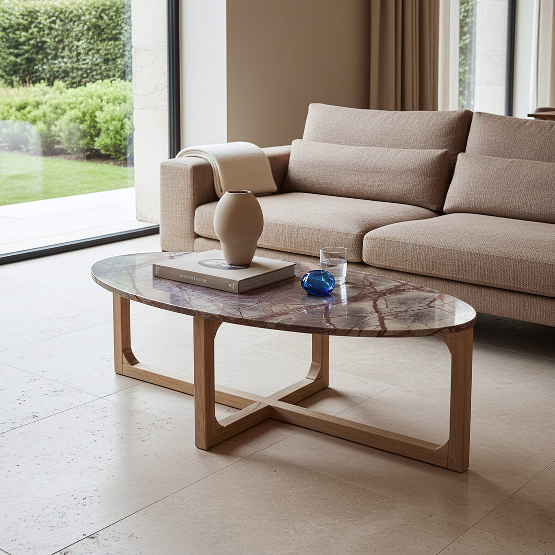 Marmeren Salontafel Ovaal Bizar Raw Materials