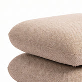 Aro Draaipoef Opulence Taupe van PTMD, extra aanzicht van de ronde poef in taupe