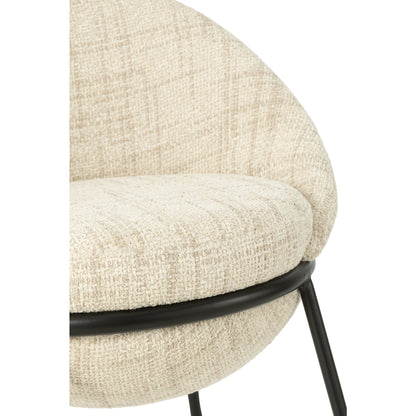 Barkruk Ijzer Beige/Zwart - J-Line