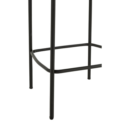 Barstoel Boucle Multiplex/Polyester Grijs/Zwart J-Line