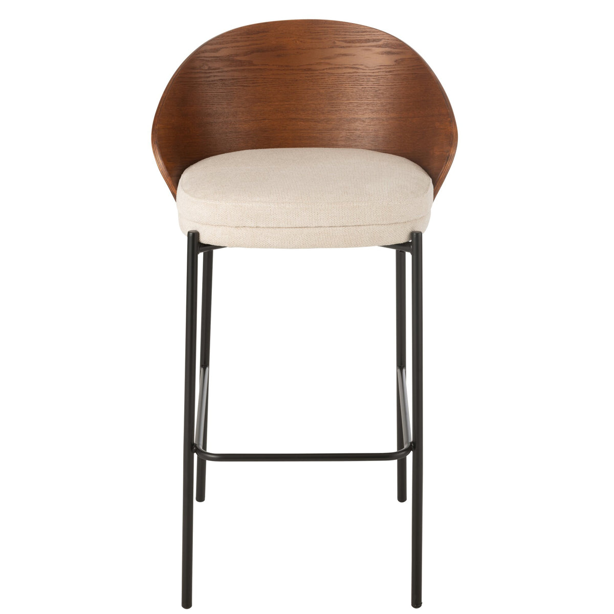 Barstoel Lone Multiplex/Metaal Bruin/Beige J-Line