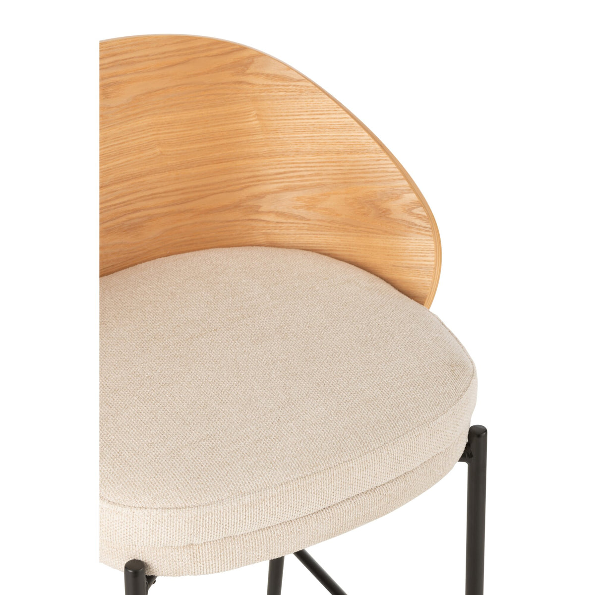Barstoel Lone Multiplex/Metaal Naturel/Beige J-Line