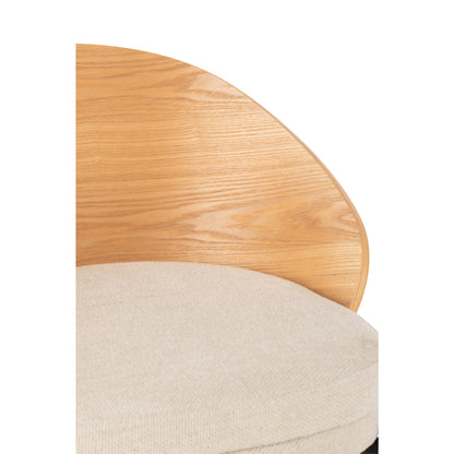 Barstoel Lone Multiplex/Metaal Naturel/Beige J-Line
