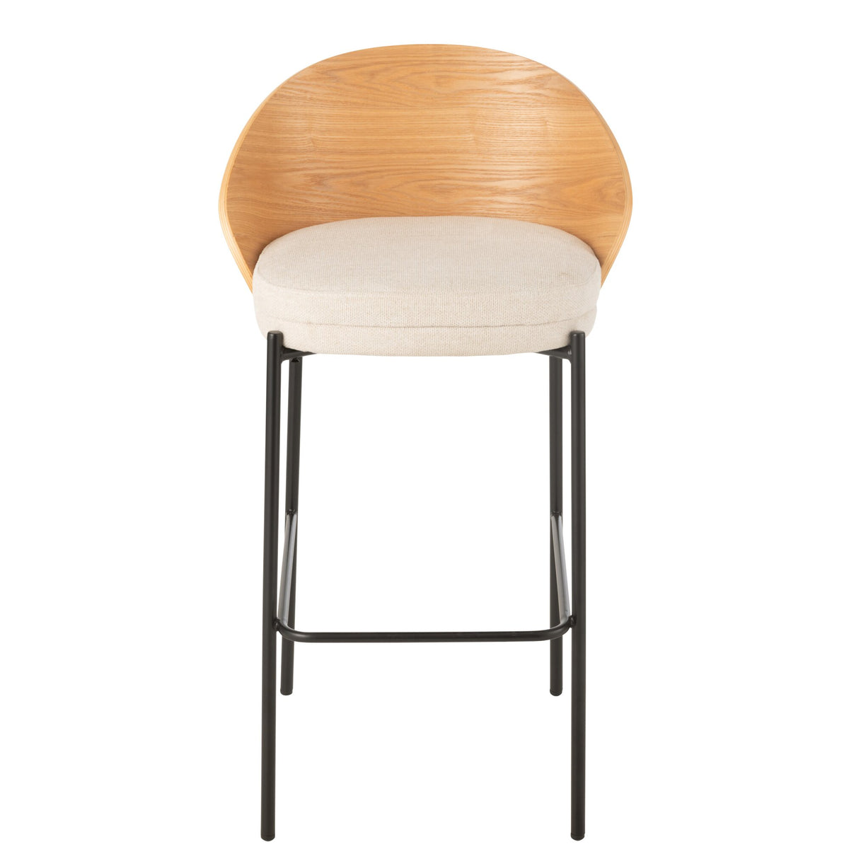 Barstoel Lone Multiplex/Metaal Naturel/Beige J-Line