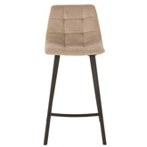 Barstoel Olivier Textiel/Metaal Beige - Barkruk - J-Line - livinglovely.nl