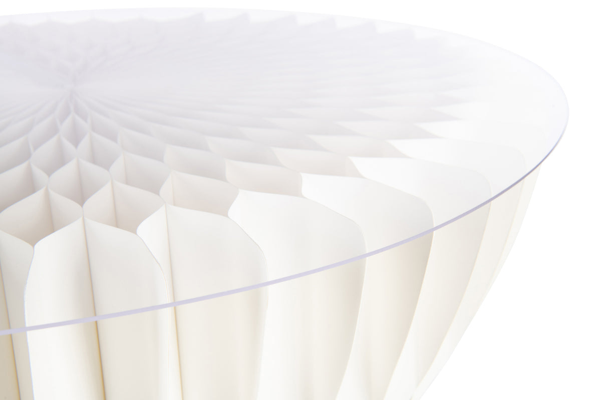 Bartafel Vouwbaar Papier Gebroken Wit Dia 70cmxH110cm J-Line - Bartafel - J-Line - livinglovely.nl