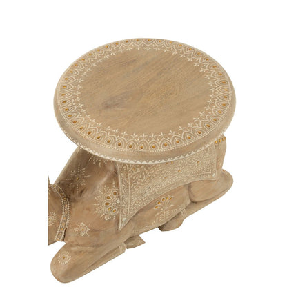 Bijzettafel Kameel Mango Hout Naturel/Wit J-Line