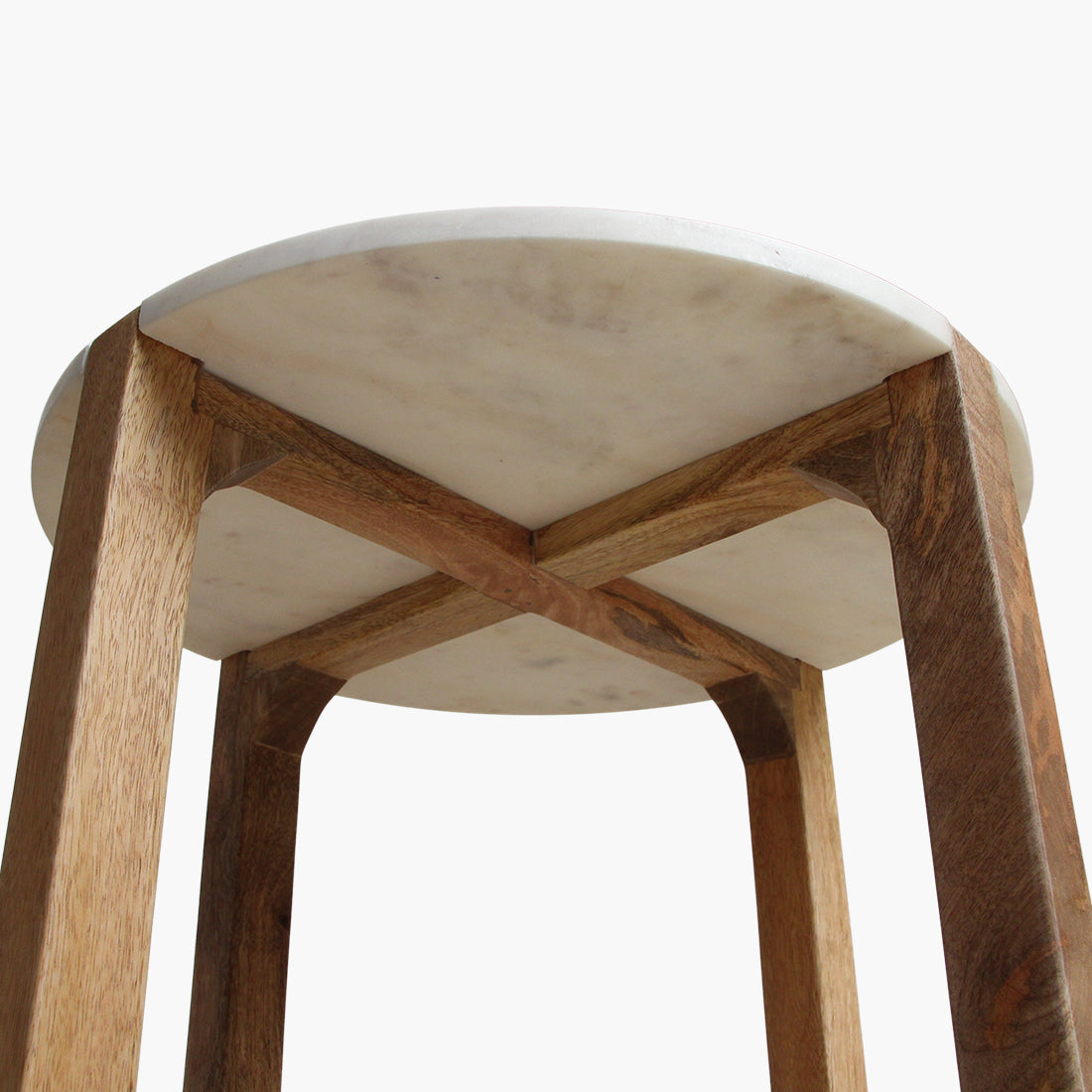 Bijzettafel Marmer Wit Raw Materials - Bijzettafel - Raw Materials - livinglovely.nl