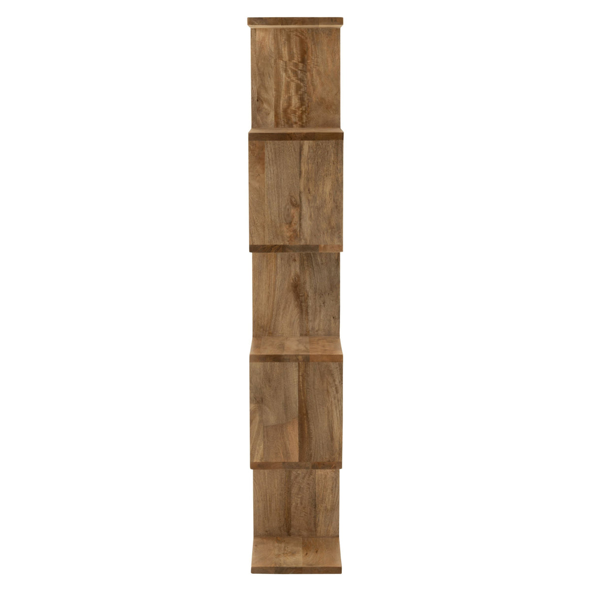 Boekenkast Verticaal Latten Mango Hout Naturel - Boekenkast - J-Line - livinglovely.nl