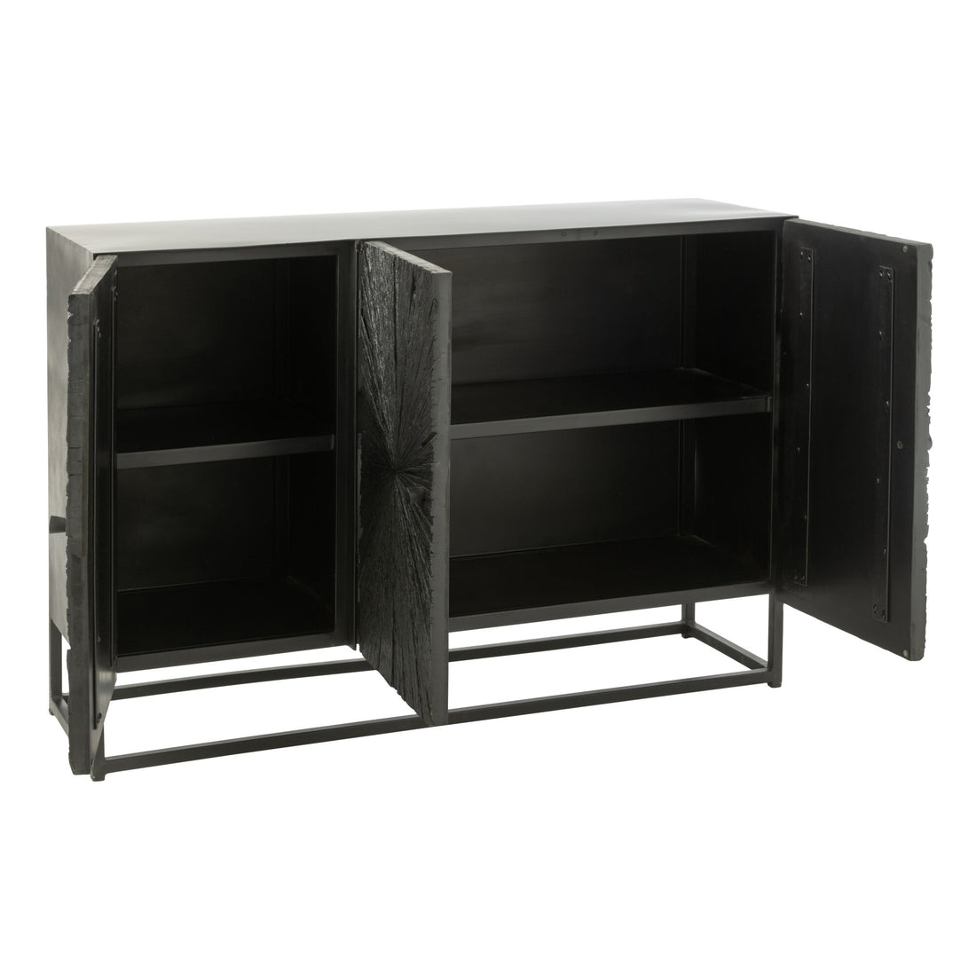 Buffetkast Shanil Hout/Ijzer Zwart J-Line
