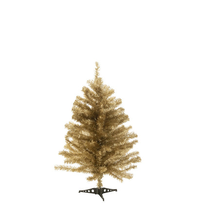 Christmas Tree Artificial Pvc Gold Colored Small - - J-Line - livinglovely.nl