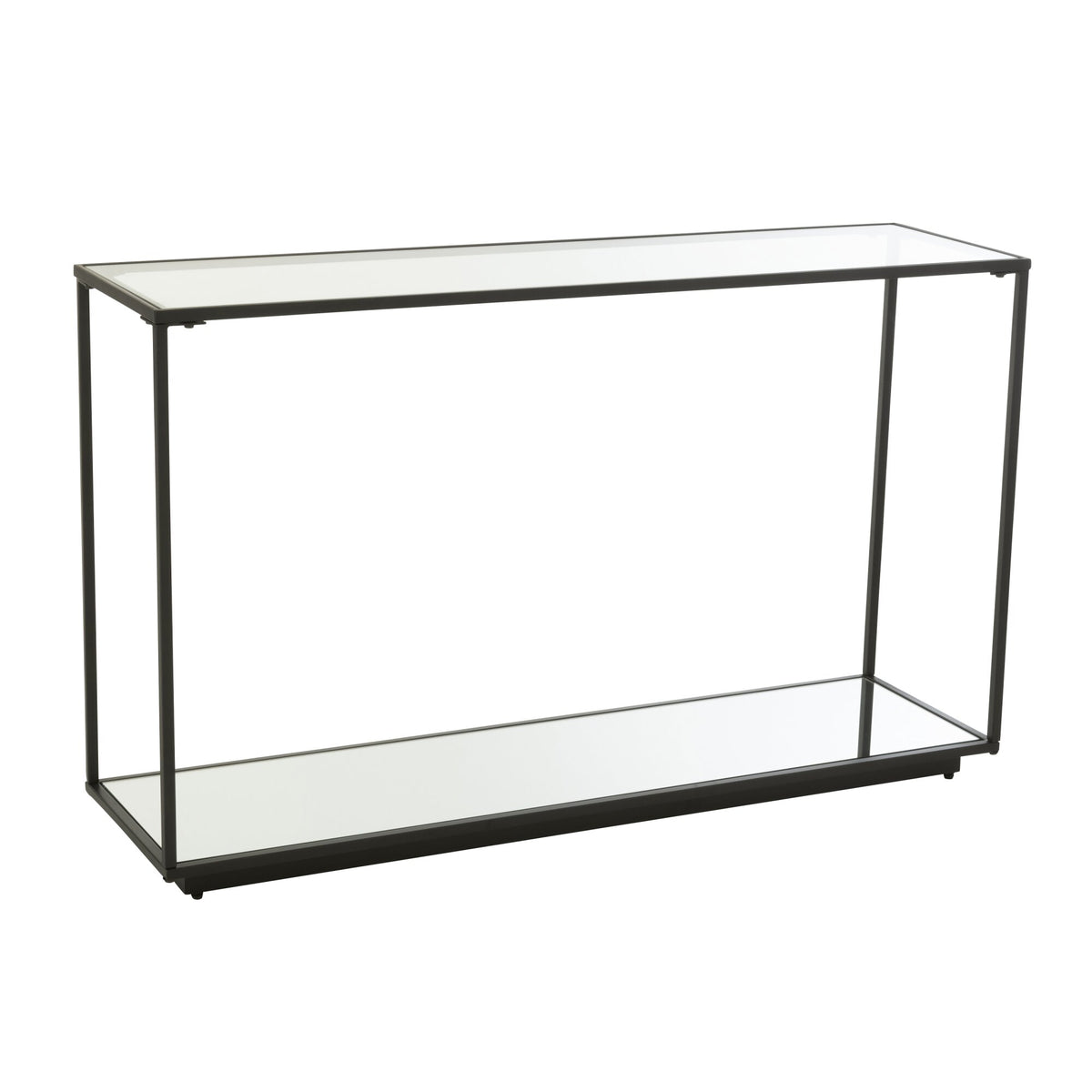 Console Metaal/Glas Zwart J-Line