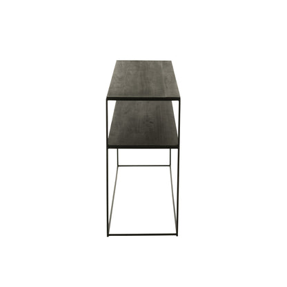 Console Rechthoek Gerecycled Hout/Metaal Zwart J-Line
