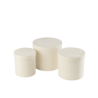 Dozen Rond Fluweel Papier Wit Set van 3 J-Line