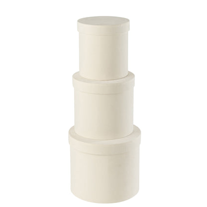 Dozen Rond Fluweel Papier Wit Set van 3 J-Line