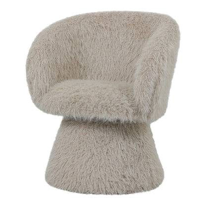 Detail van de beige Hair bekleding van de Hermes eetkamerstoel van PTMD