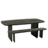 Eetkamertafel + Eetkamerbank Acaciahout Zwart 190cm J-Line - Eetkamertafel - Living Lovely - livinglovely.nl