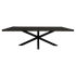 Drie meter lange Denver eettafel van Starfurn in zwart gelakt massief mangohout met matrixpoot