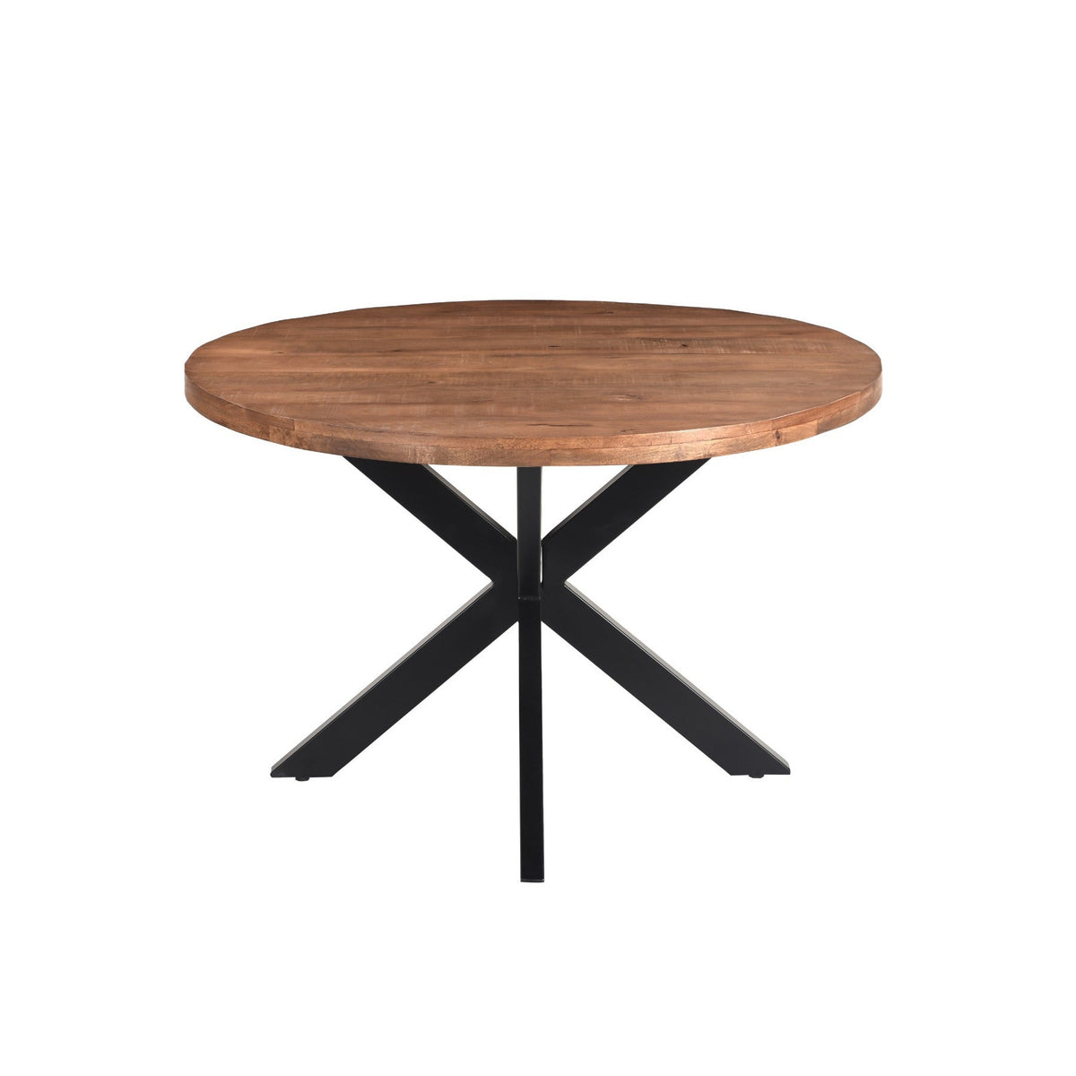 Eettafel Rocky Pecan Ø120cm van Livingfurn, Ø120cm x H76cm