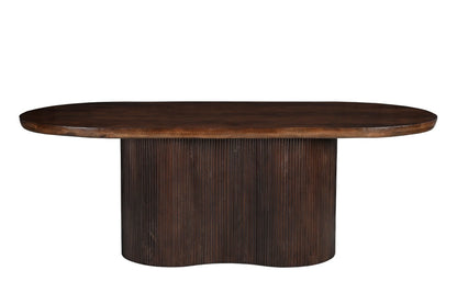Eettafel Sevilla Chestnut 220cm met massief mangohouten blad van 60 mm