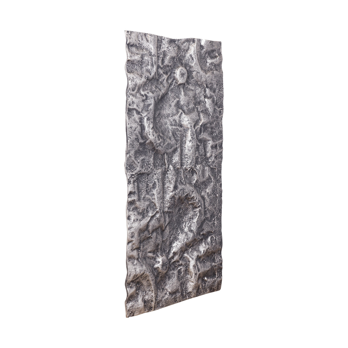 Eogan Gunmetal Casted Alu Wall Panel Rough Rec PTMD - Wandpaneel - PTMD - livinglovely.nl