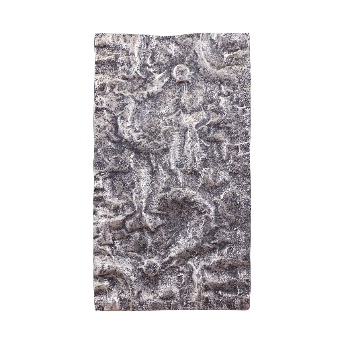 Eogan Gunmetal Casted Alu Wall Panel Rough Rec PTMD - Wandpaneel - PTMD - livinglovely.nl