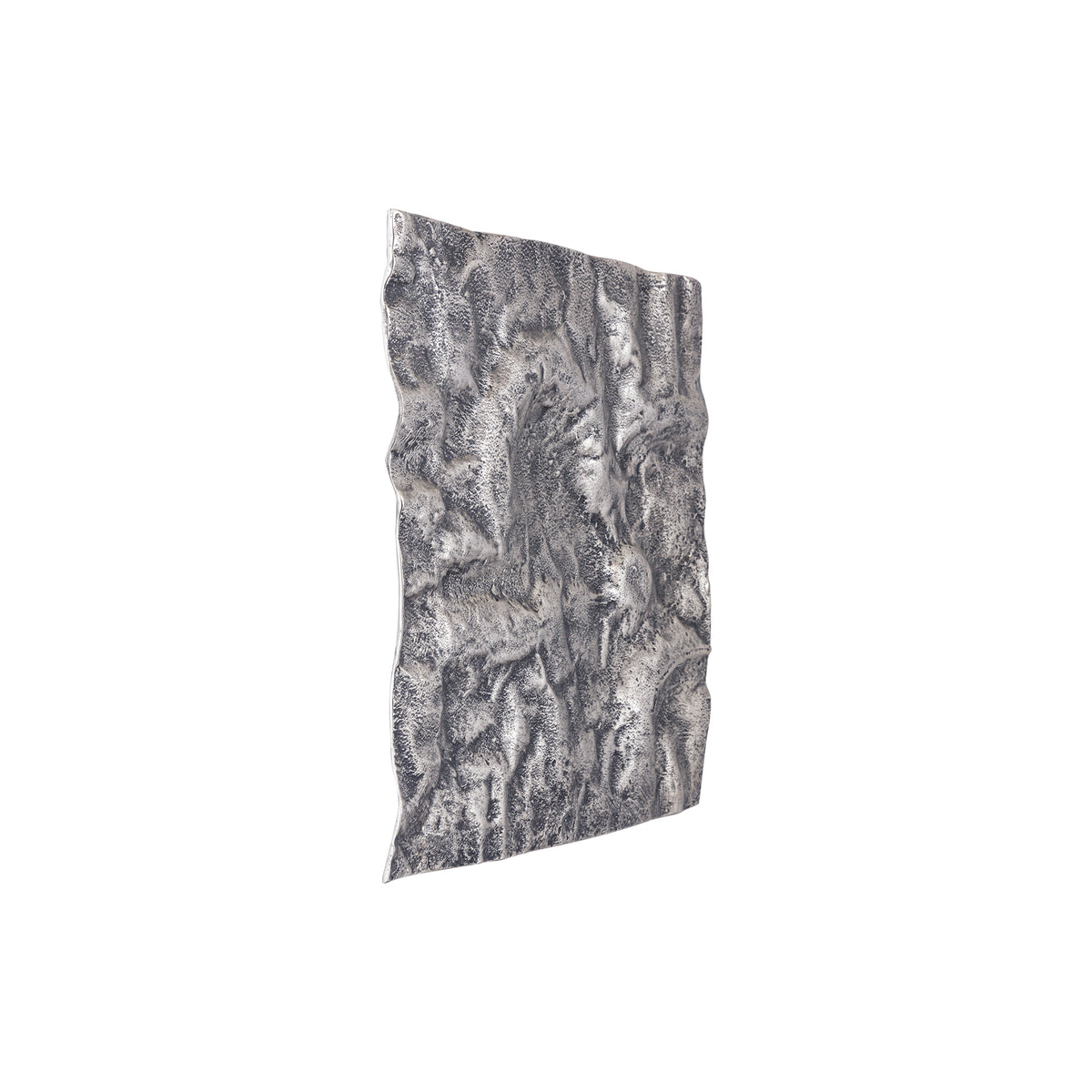 Eogan Gunmetal Casted Alu Wall Panel Rough Square 50x50cm PTMD - Wandpaneel - PTMD - livinglovely.nl