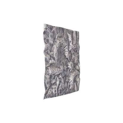 Eogan Gunmetal Casted Alu Wall Panel Rough Square 50x50cm PTMD - Wandpaneel - PTMD - livinglovely.nl