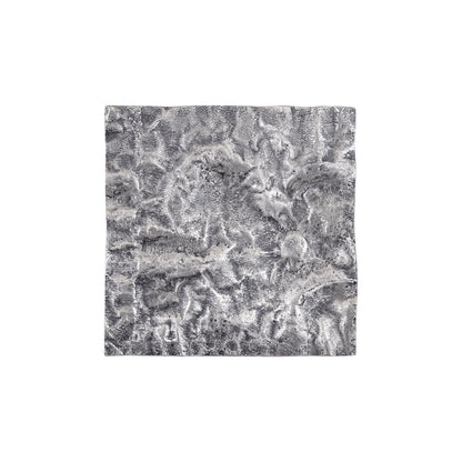 Eogan Gunmetal Casted Alu Wall Panel Rough Square 50x50cm PTMD - Wandpaneel - PTMD - livinglovely.nl