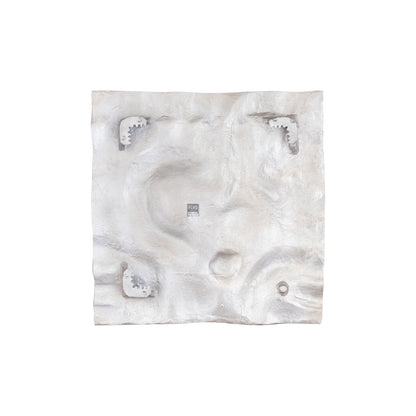 Eogan Gunmetal Casted Alu Wall Panel Rough Square 50x50cm PTMD - Wandpaneel - PTMD - livinglovely.nl