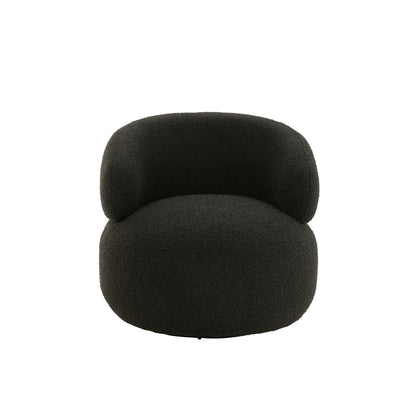 Fauteuil Draaiend Rond Schuim Zwart J-Line