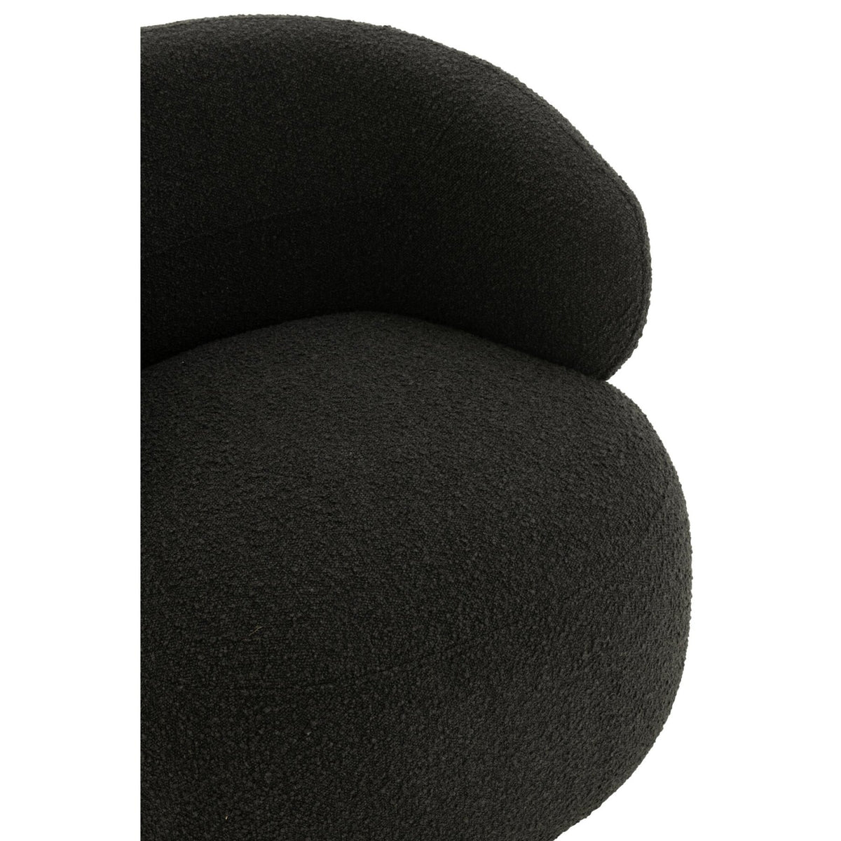Fauteuil Draaiend Rond Schuim Zwart J-Line