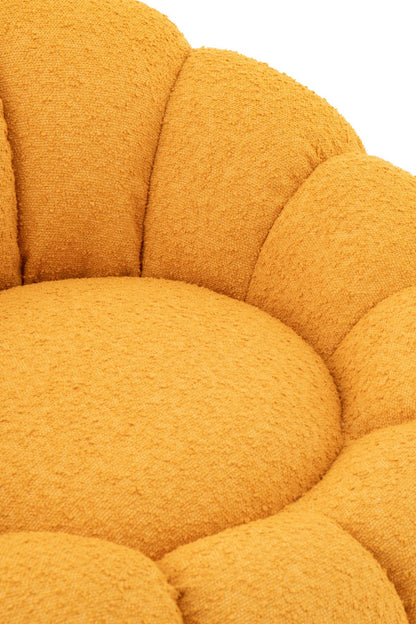 Fauteuil Flower Schuim Mosterdgeel J-Line